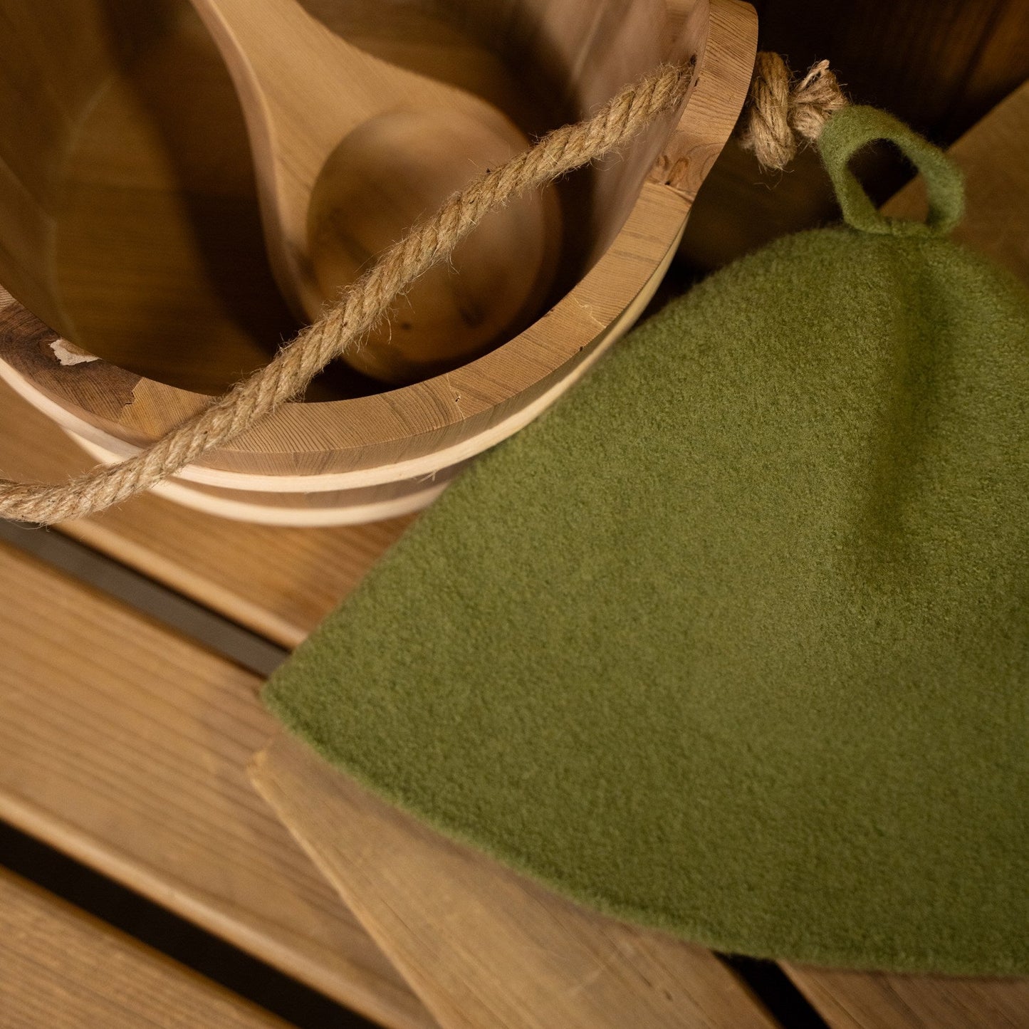 Merino Wool Sauna Hat Ultra Software - Olive you