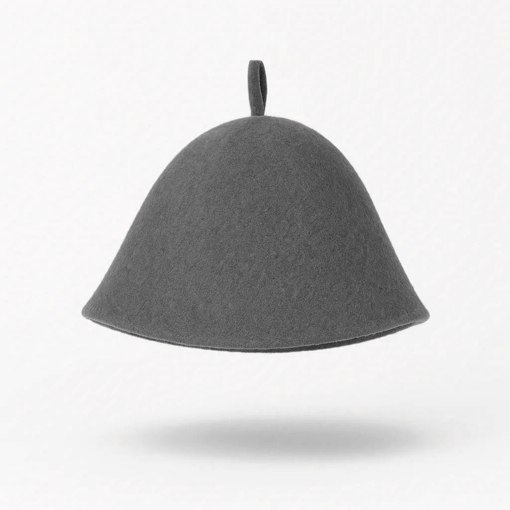 Merino Wool Sauna Hat Ultra Soft - Deep charcoal