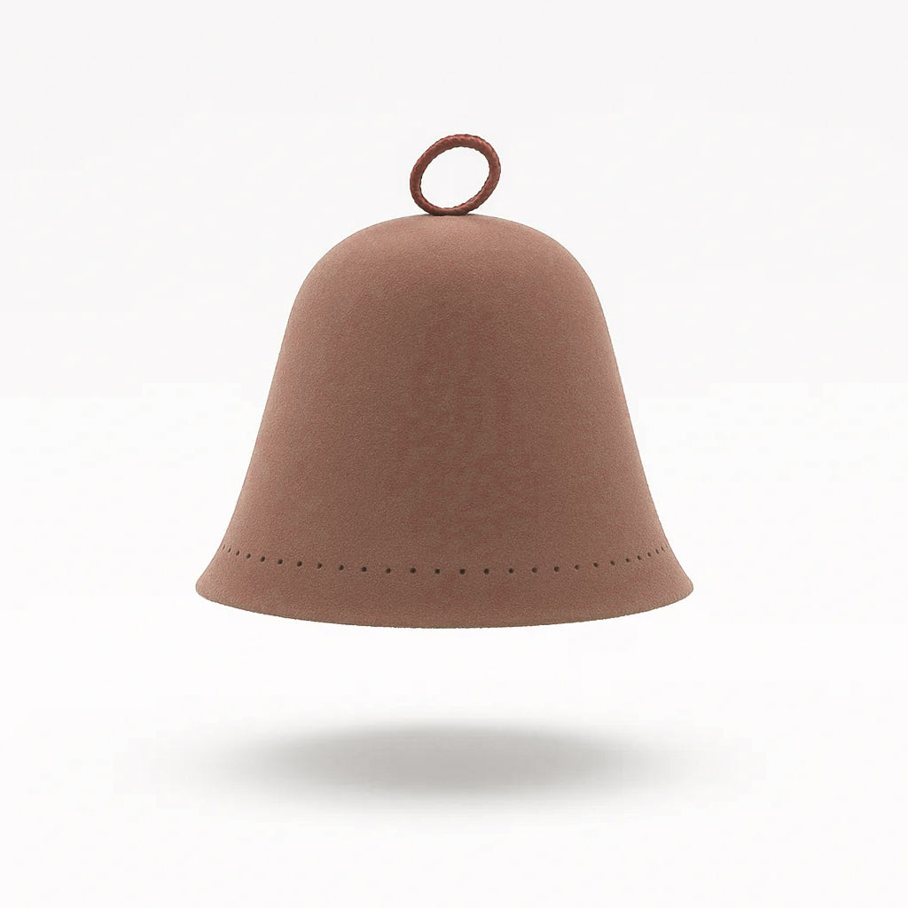Goat Wool Felt Sauna Hat – Mocha Mousse