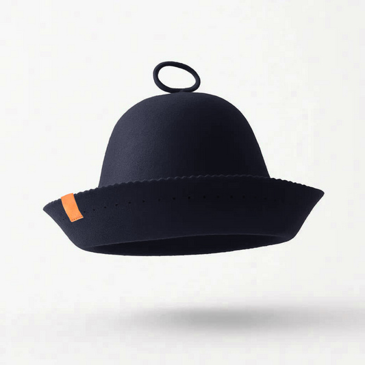 Merino Wool Felt Sauna Hat - Onyx color