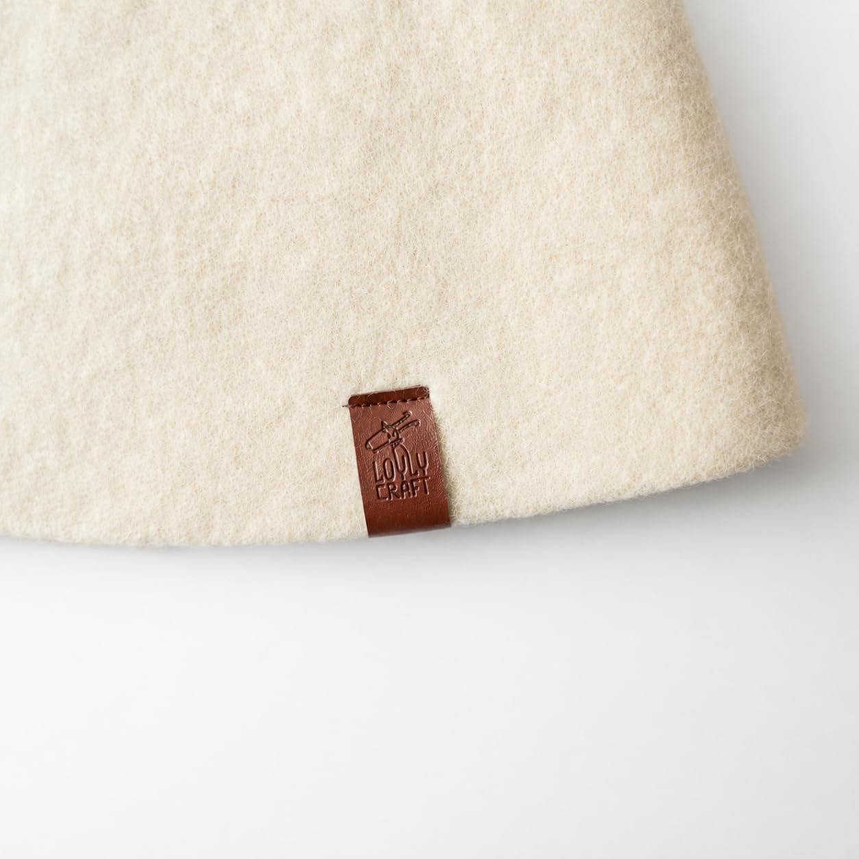 Stretchy Merino Wool Sauna Hat - Cloud Foam