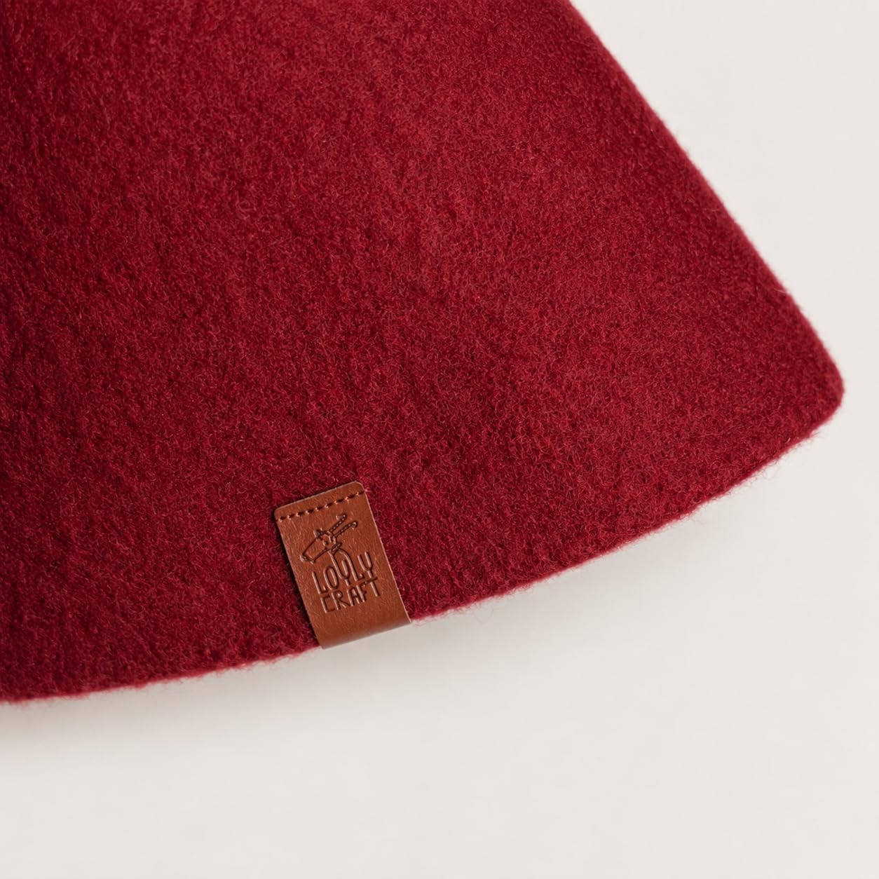 Stretchy Merino Wool Sauna Hat - Cranberry