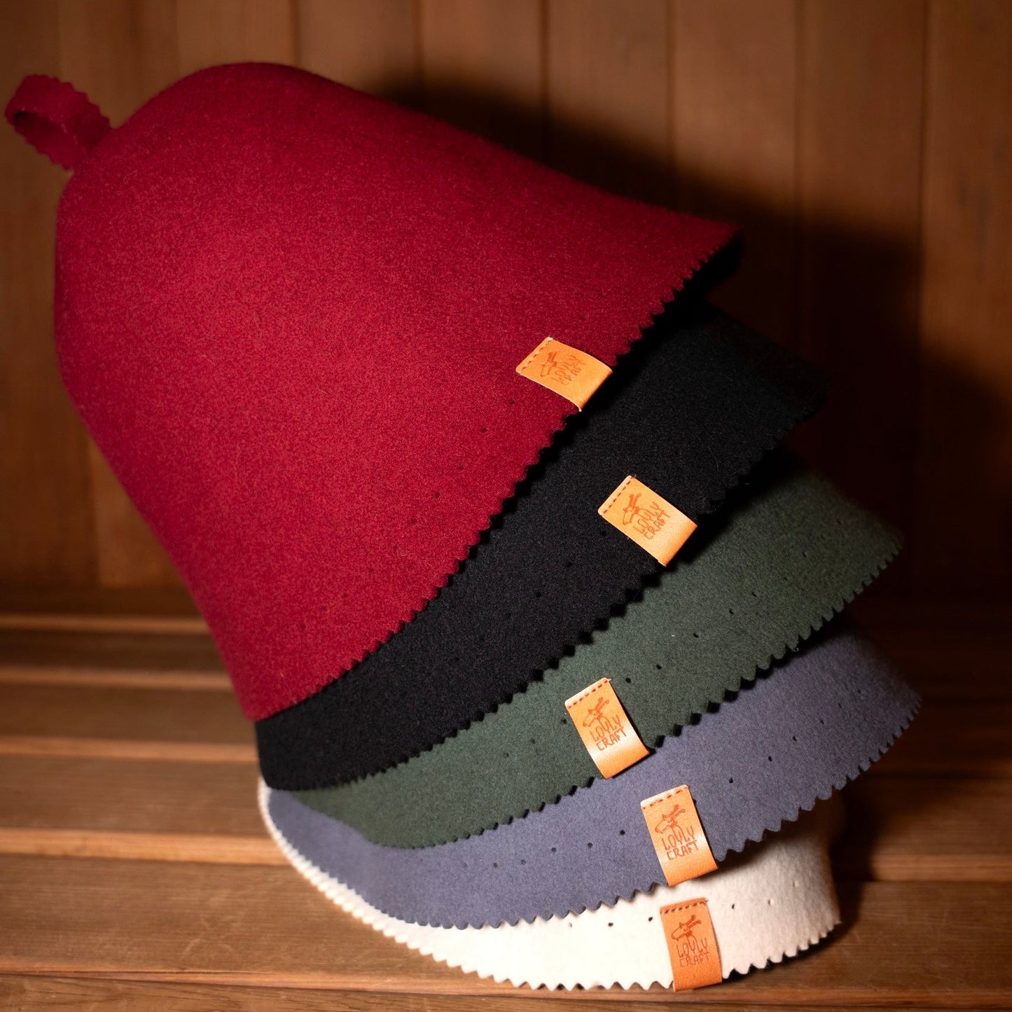 Merino Wool Felt Sauna Hat - Onyx