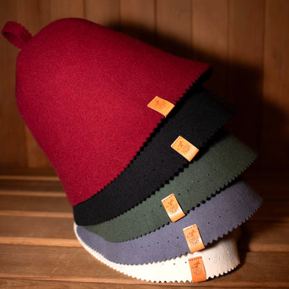 Merino Wool Felt Sauna Hat - Onyx