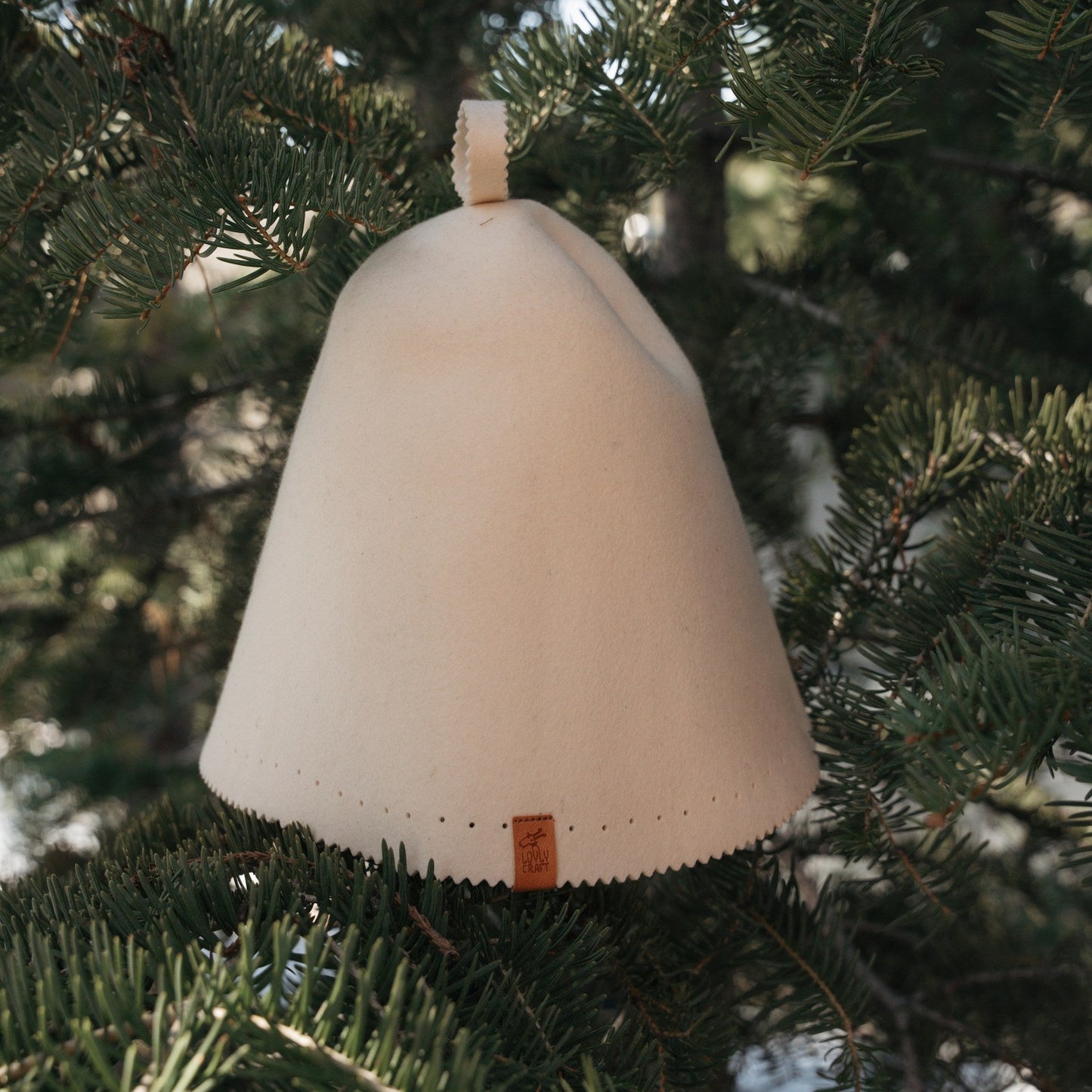 Merino Wool Felt Sauna Hat – Ivory color