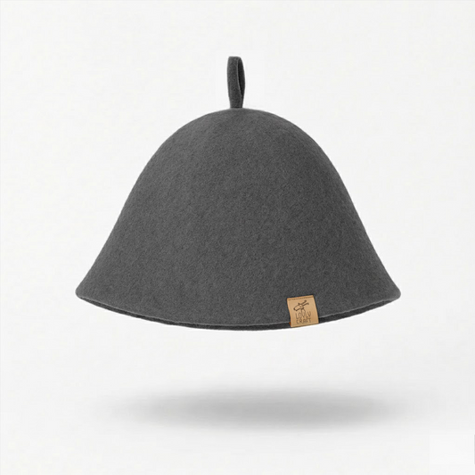 Merino Wool Sauna Hat Ultra Soft - Deep charcoal