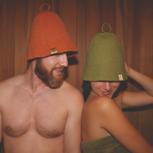 Merino Wool Sauna Hat Ultra Soft - Orange Peel