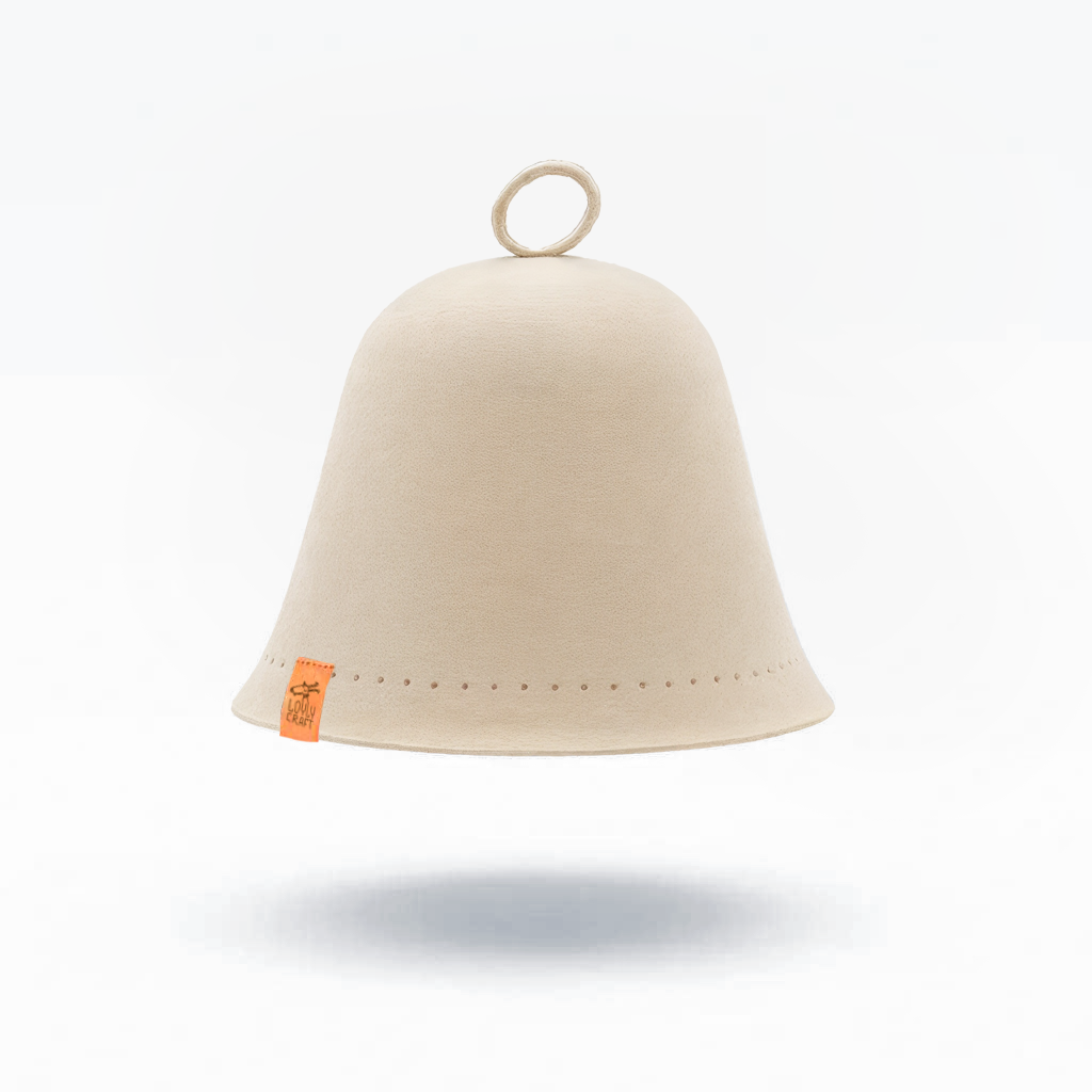 Merino Wool Felt Sauna Hat – Ivory color