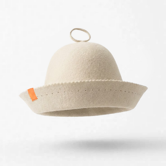 Merino Wool Felt Sauna Hat – Ivory color