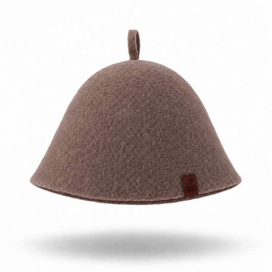 Merino Wool Sauna Hat Ultra Soft - Cocoa