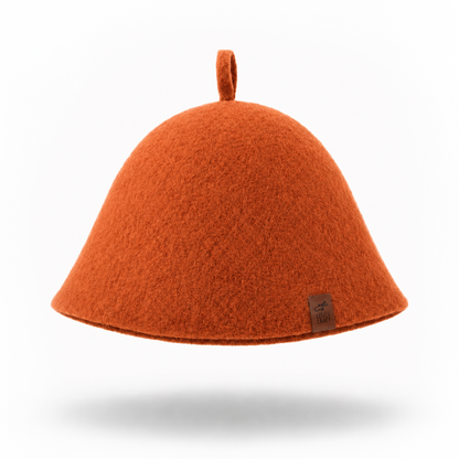 Merino Wool Sauna Hat Ultra Soft - Orange Peel
