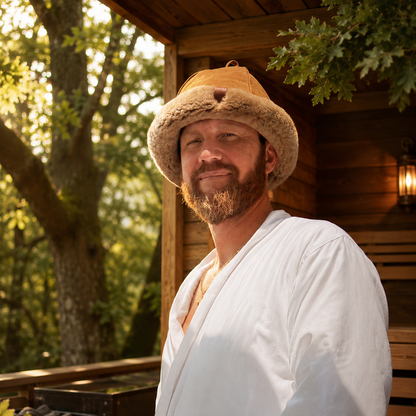 Natural Sheepskin Sauna Hat