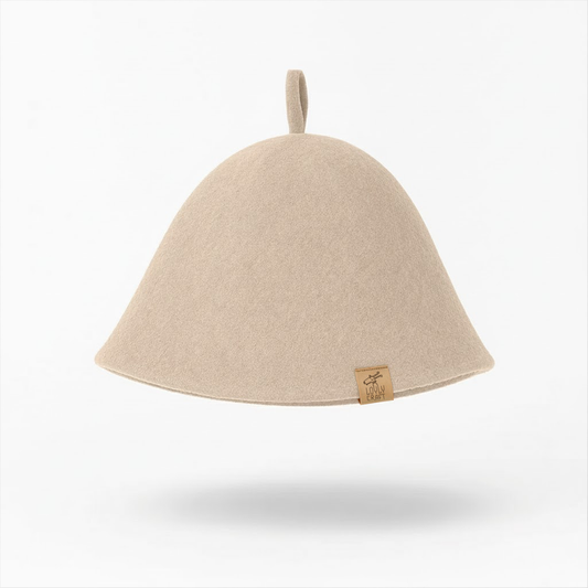Merino Wool Sauna Hat Ultra Soft - Oat milk