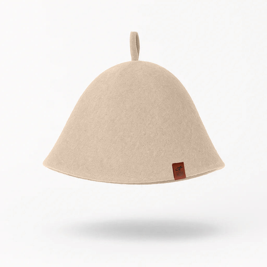 Merino Wool Sauna Hat Ultra Soft - Oat milk