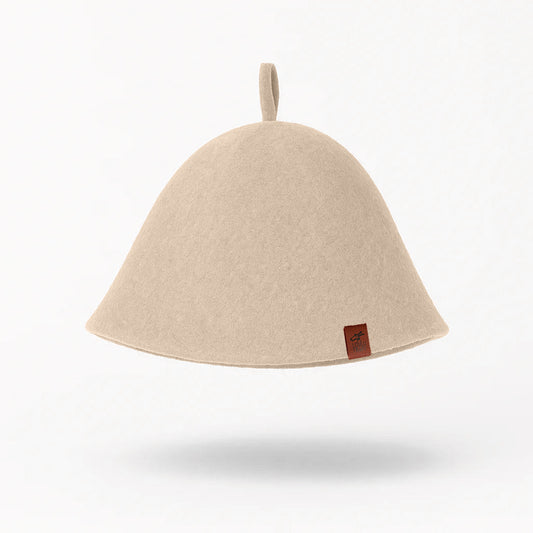 Merino Wool Sauna Hat Ultra Soft - Oat milk