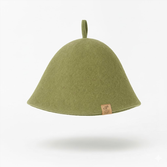Merino Wool Sauna Hat Ultra Soft - Olive you