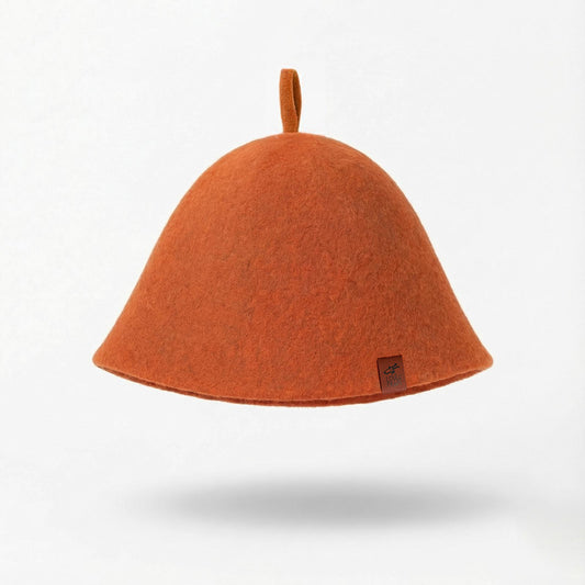 Merino Wool Sauna Hat Ultra Soft - Orange Peel