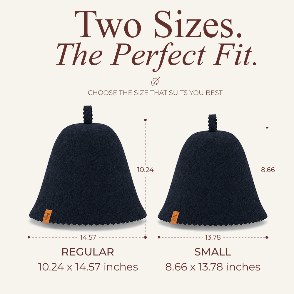 Merino Wool Felt Sauna Hat - Onyx