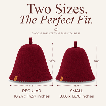 Merino Wool Felt Sauna Hat - Berry