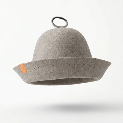 Merino Wool Felt Sauna Hat - Birch color