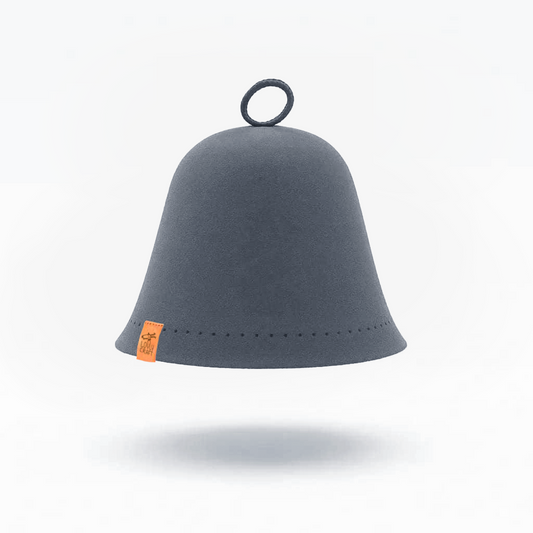 Merino Wool Felt  Sauna Hat - Fog color