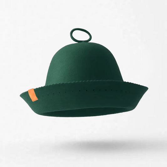 Merino Wool Felt Sauna Hat – Juniper color
