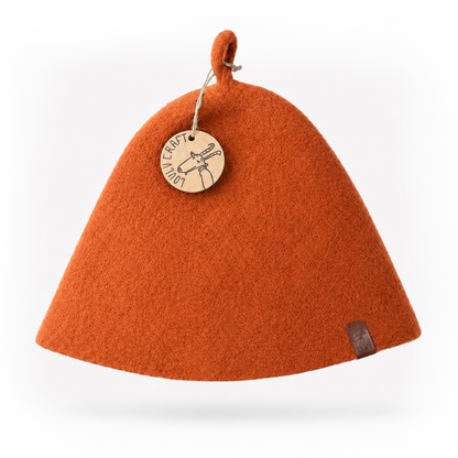 Stretchy Merino Wool Sauna Hat - Amber
