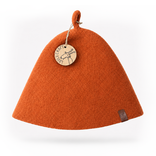 Stretchy Merino Wool Sauna Hat - Amber