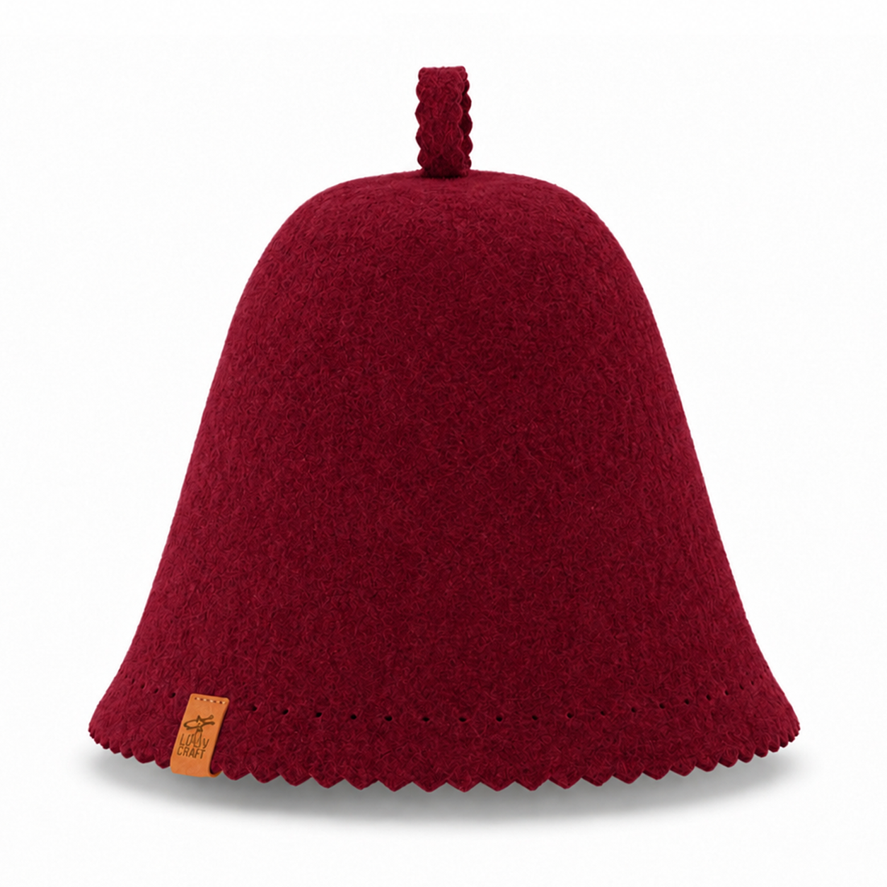 Merino Wool Felt Sauna Hat - Berry color