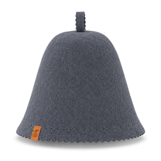 Merino Wool Felt  Sauna Hat - Fog color