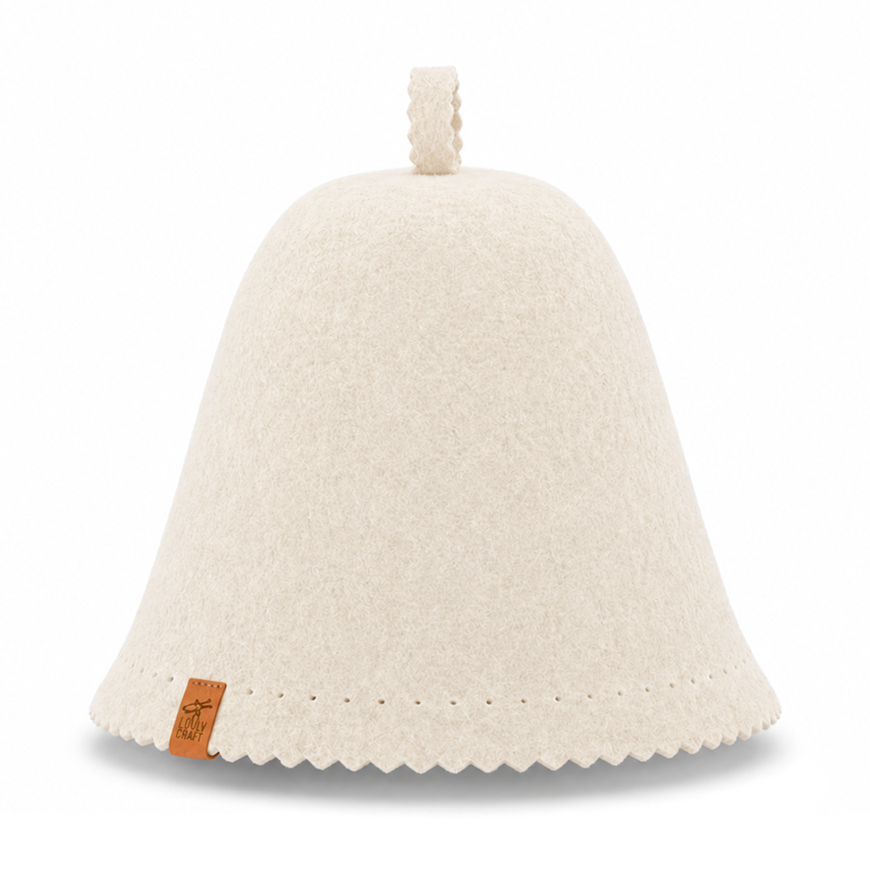 Merino Wool Felt Sauna Hat – Ivory color