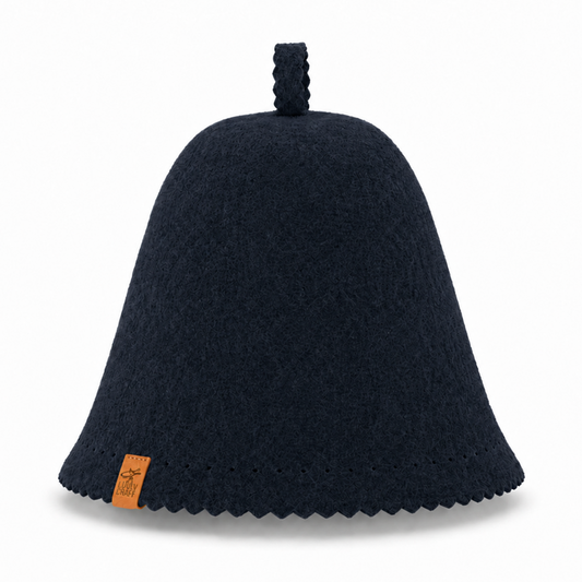 Merino Wool Felt Sauna Hat - Onyx color
